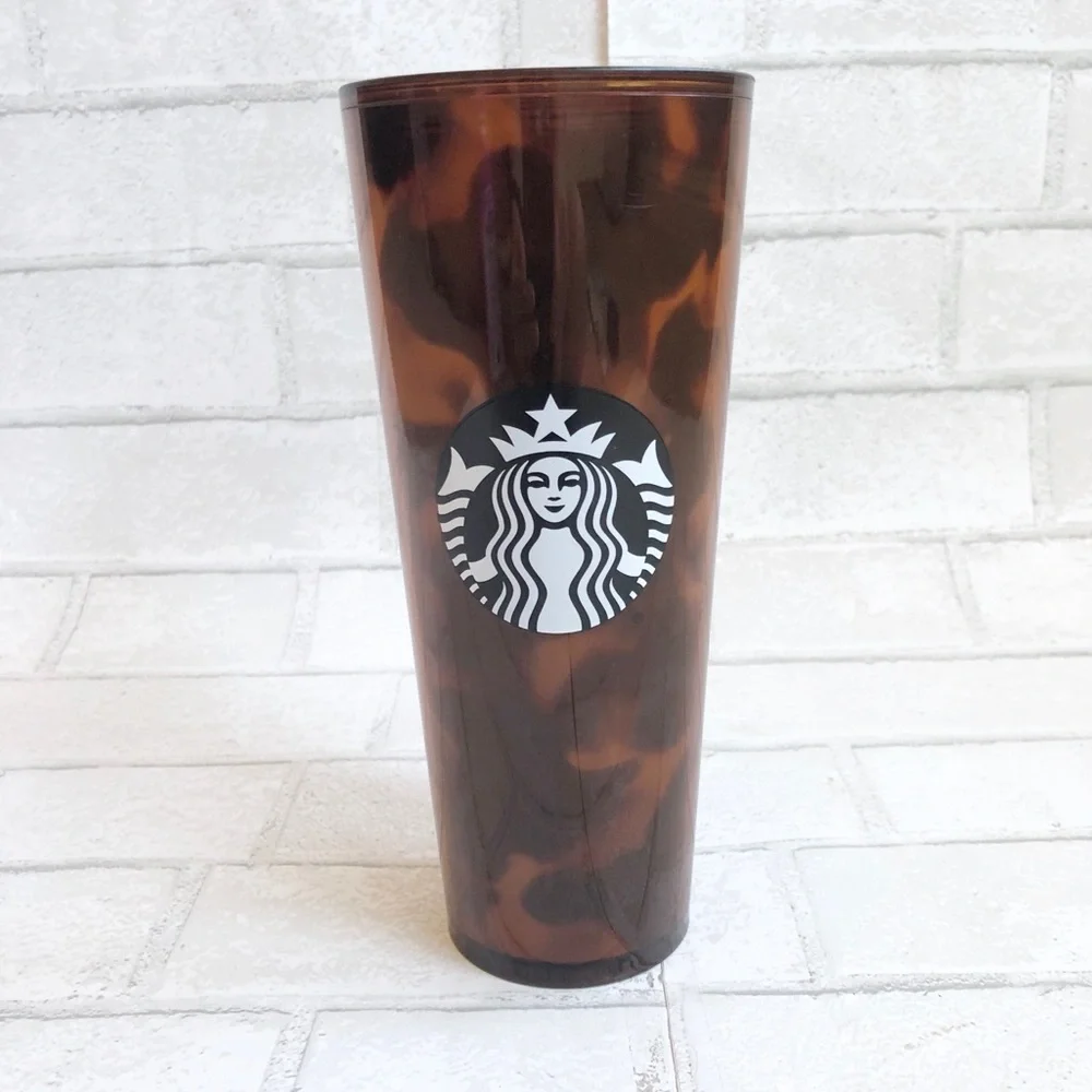 Starbucks Tortoise Shell Mocha Swirl Venti 24oz Tumbler Cold Cup Rare 2019 Base